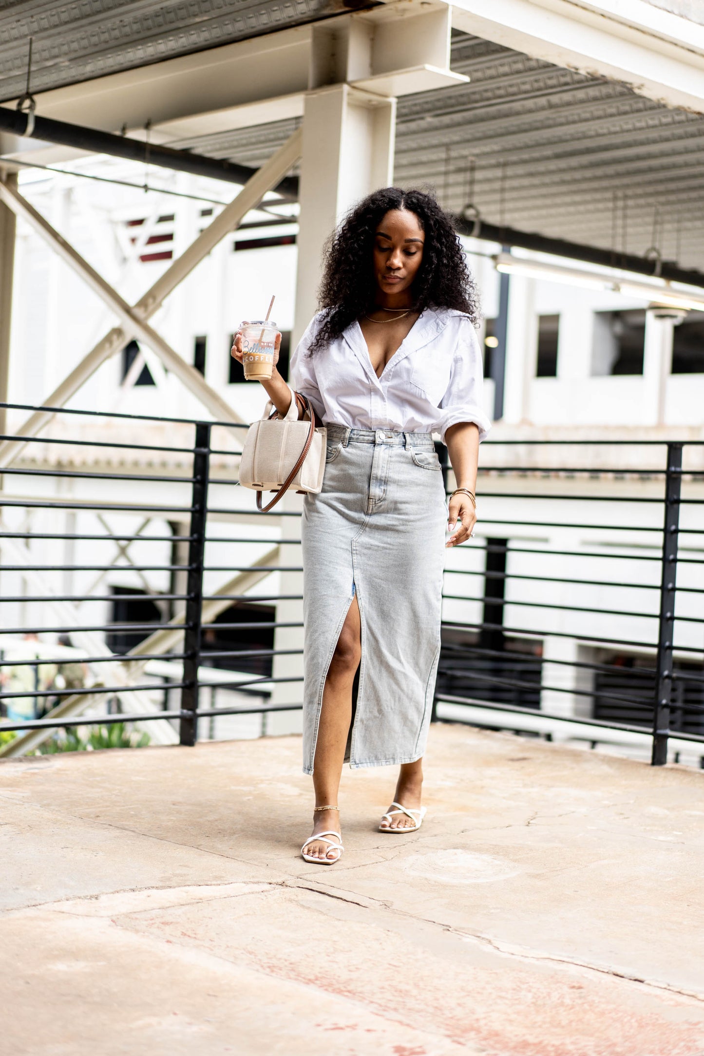 Denim Midi Skirt