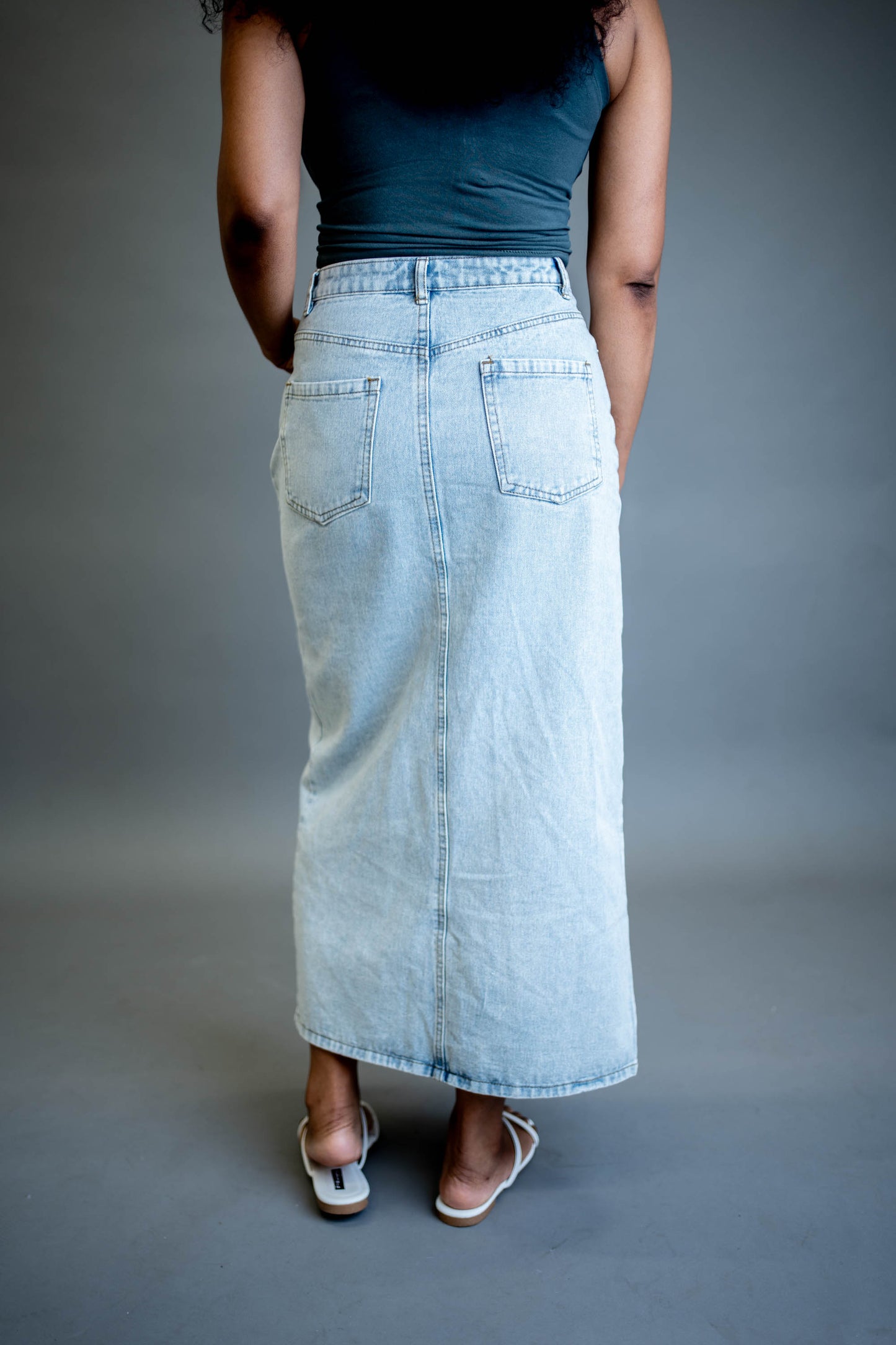 Denim Midi Skirt