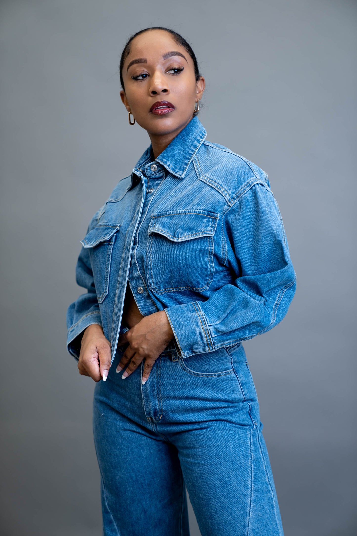 Cropped Denim Jacket