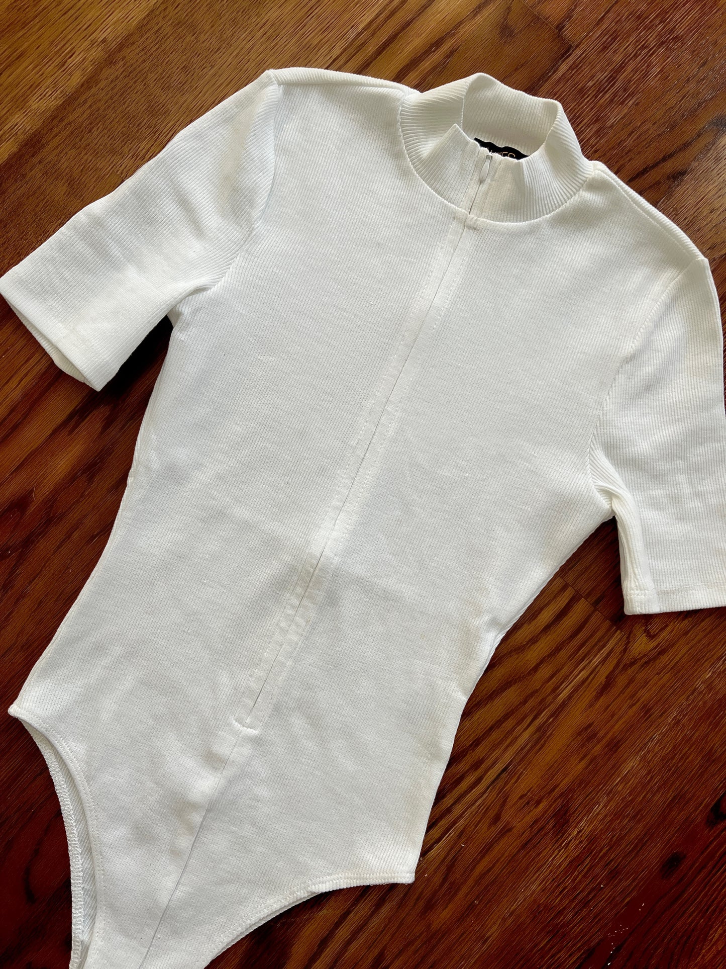 Short Sleeve Zip Up Bodysuit