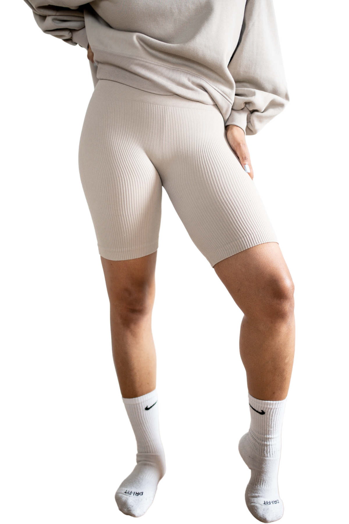 Ribbed Biker Short