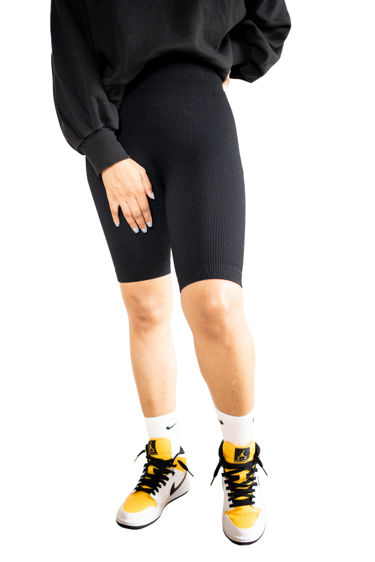 Ribbed Biker Short