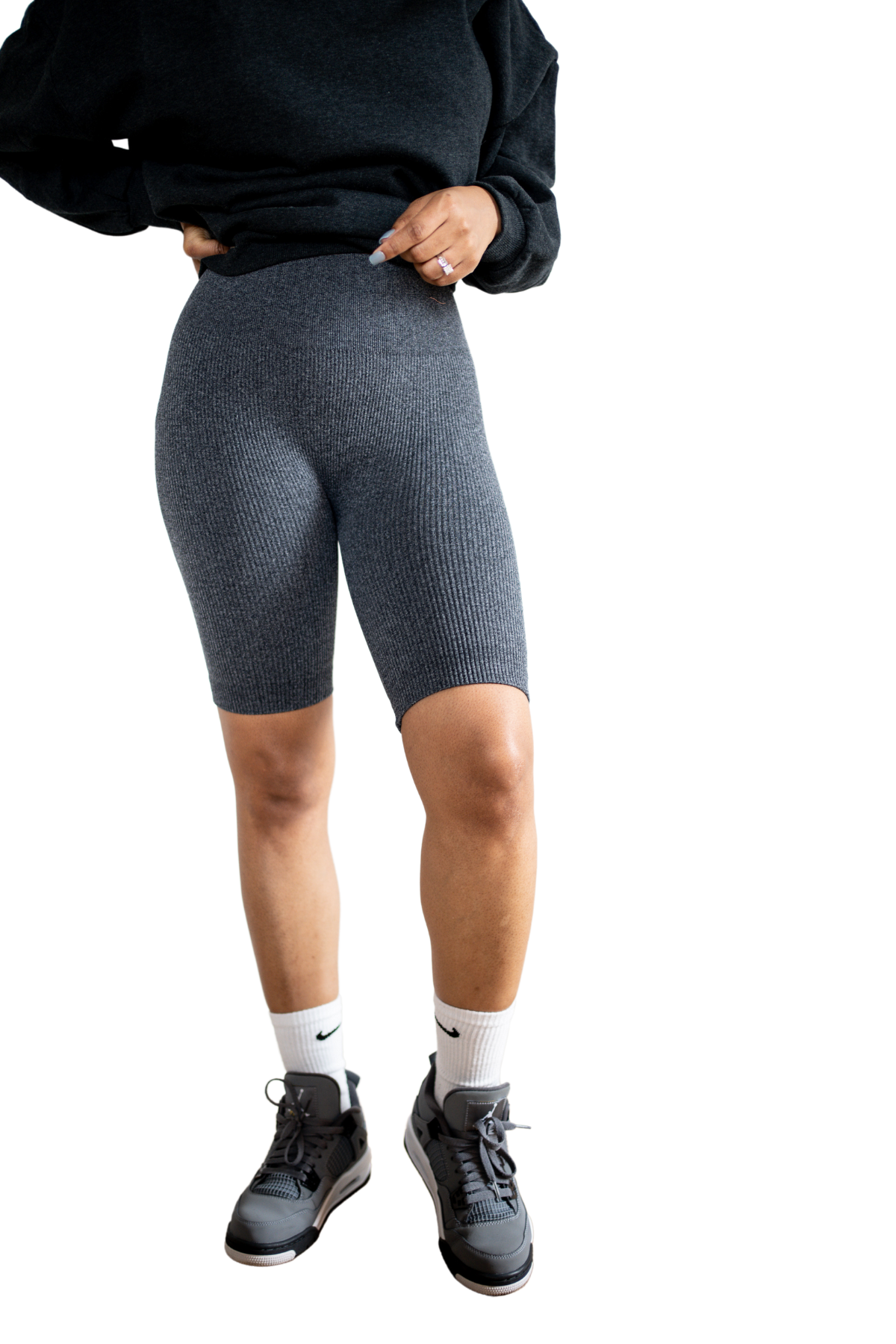 Ribbed Biker Short
