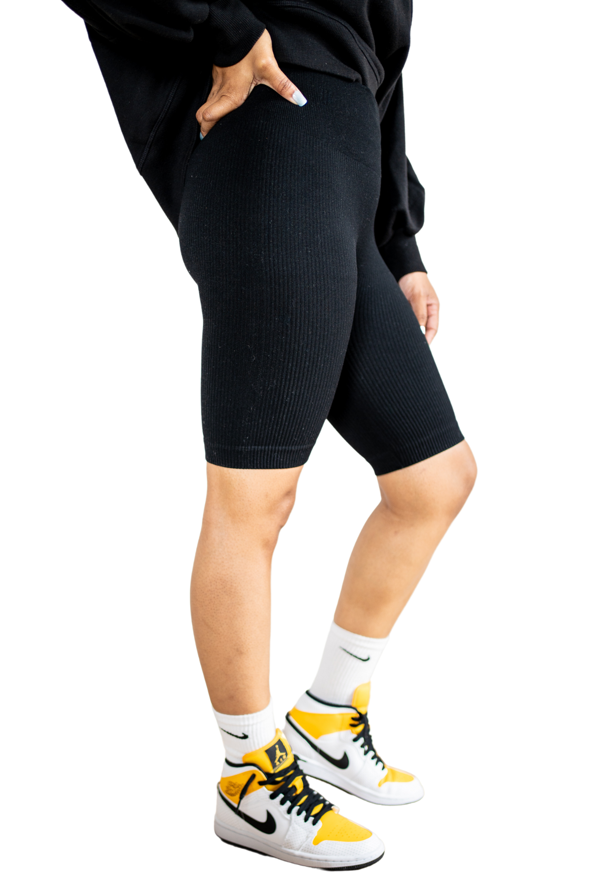 Ribbed Biker Short