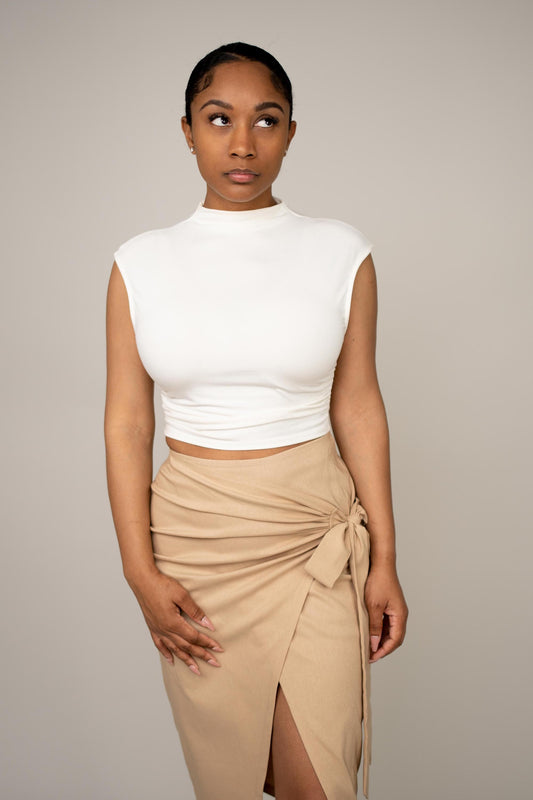 Mock Neck Crop Top