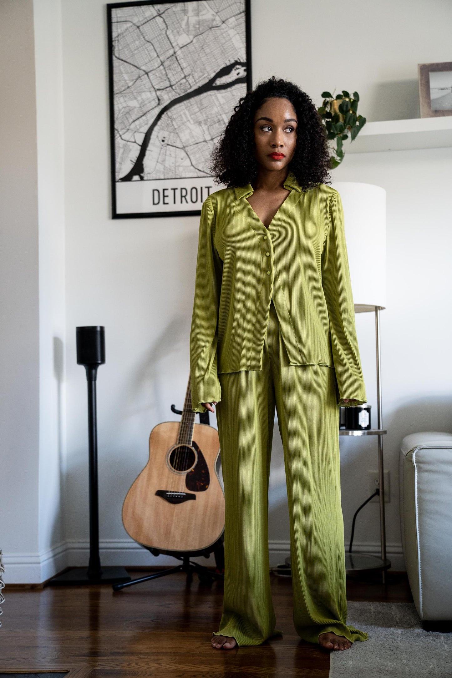 Ribbed Long Sleeve Two Piece Set