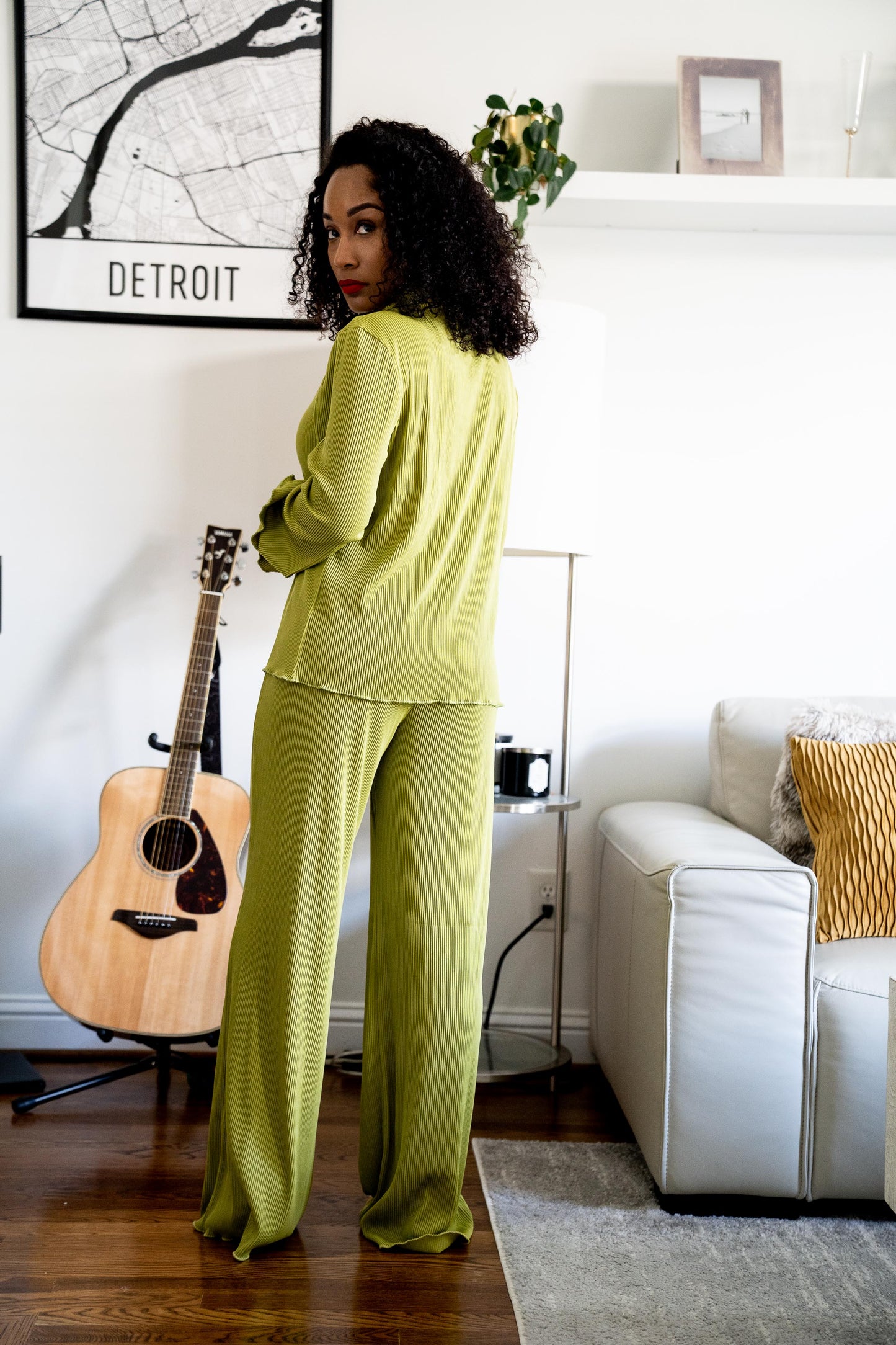 Ribbed Long Sleeve Two Piece Set