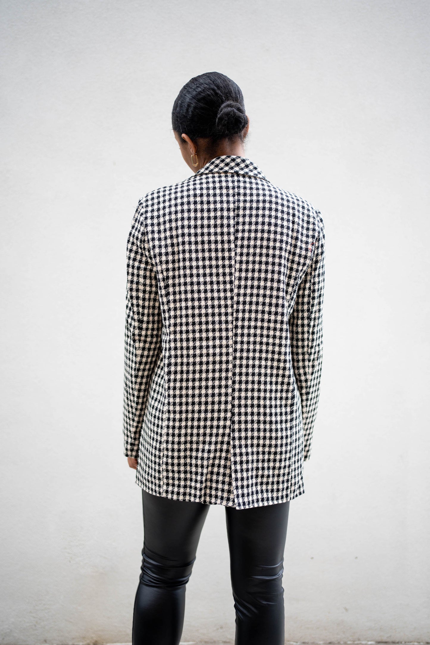 Oversized Gingham Blazer