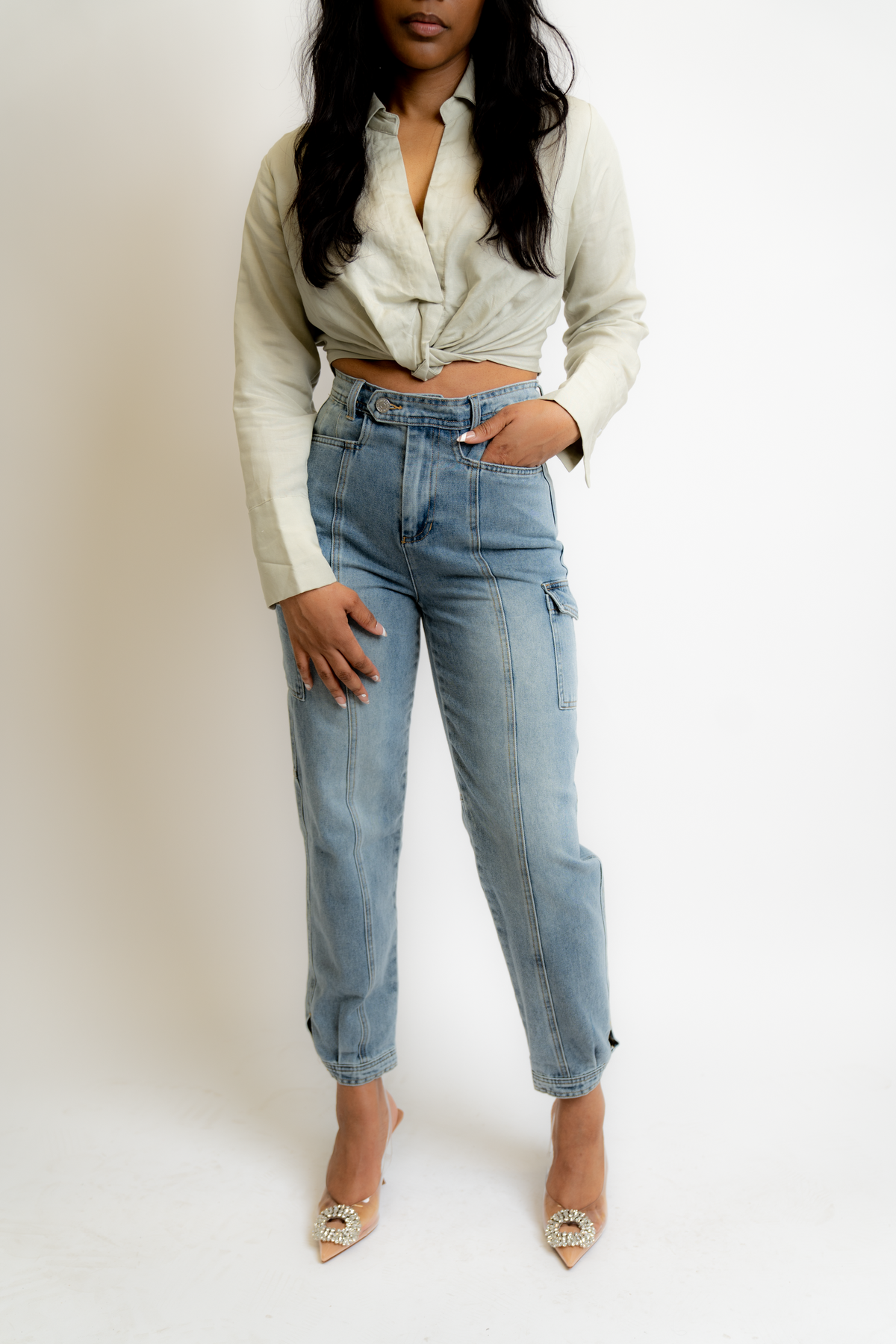 Denim Cargo Pant