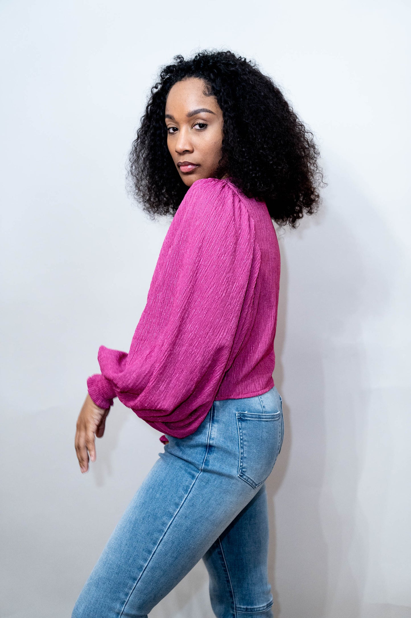 Surplice Wide Sleeve Top
