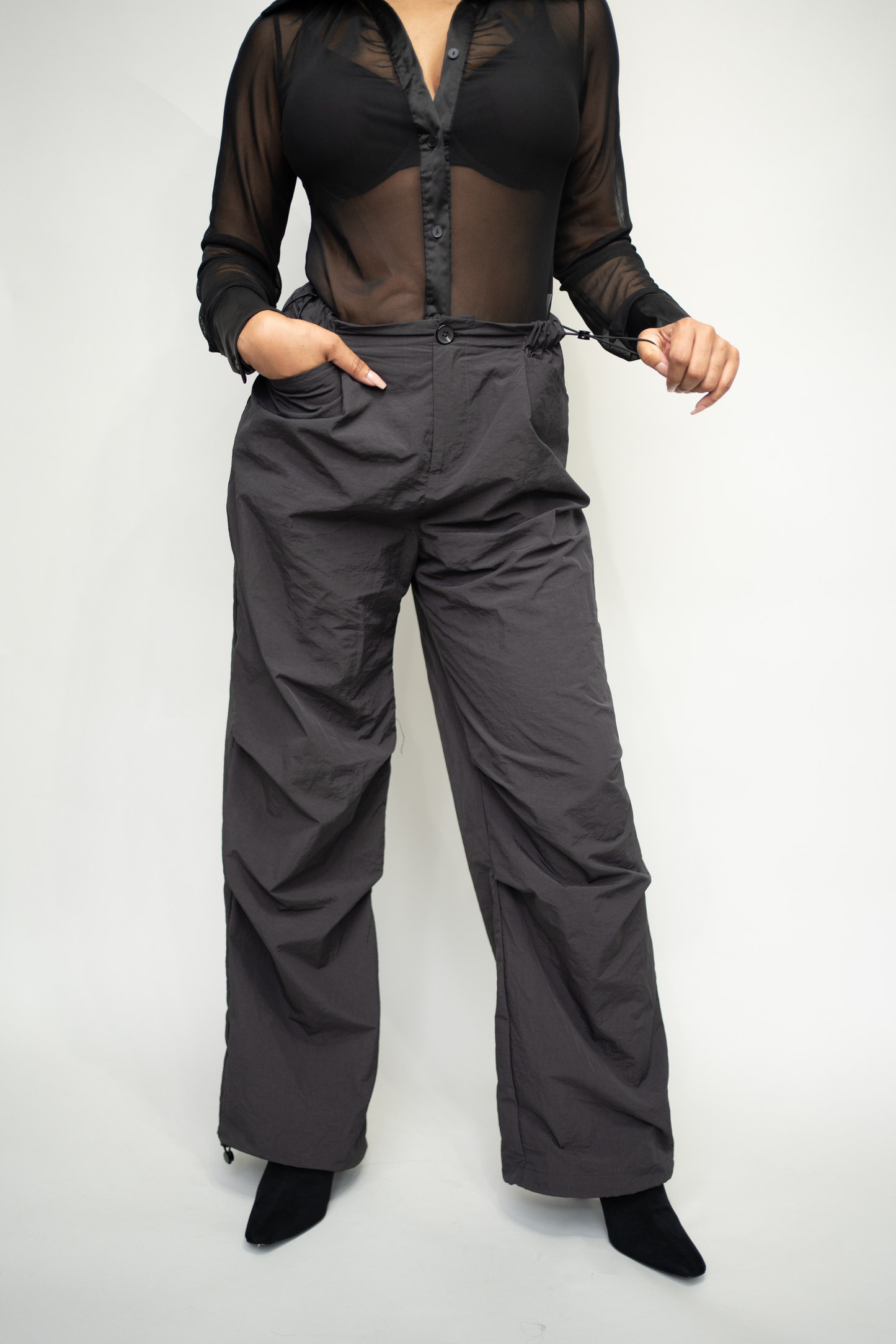 Nylon Parachute Cargo Pants