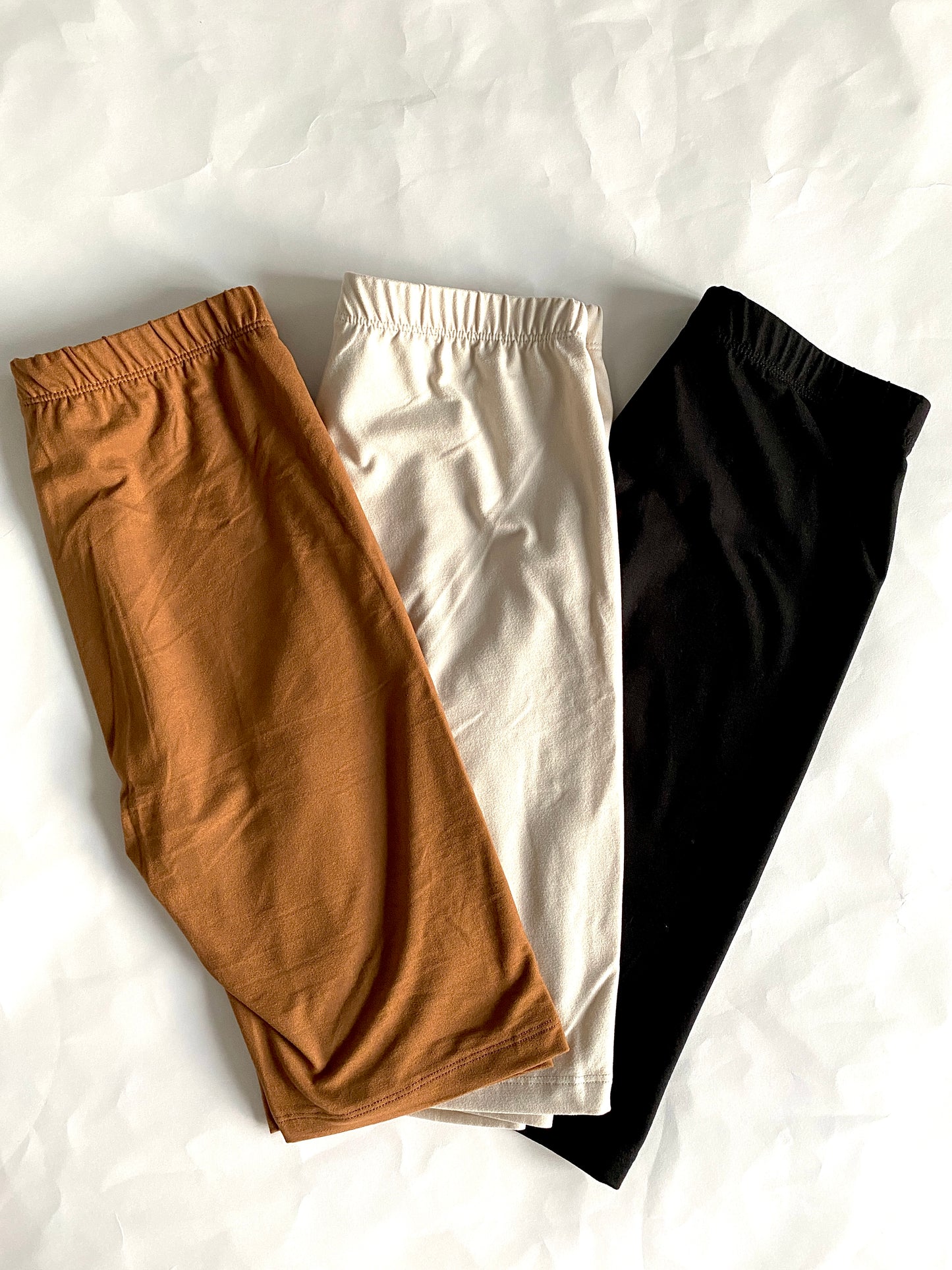 Microfiber Biker Short (Black, Beige, Camel)
