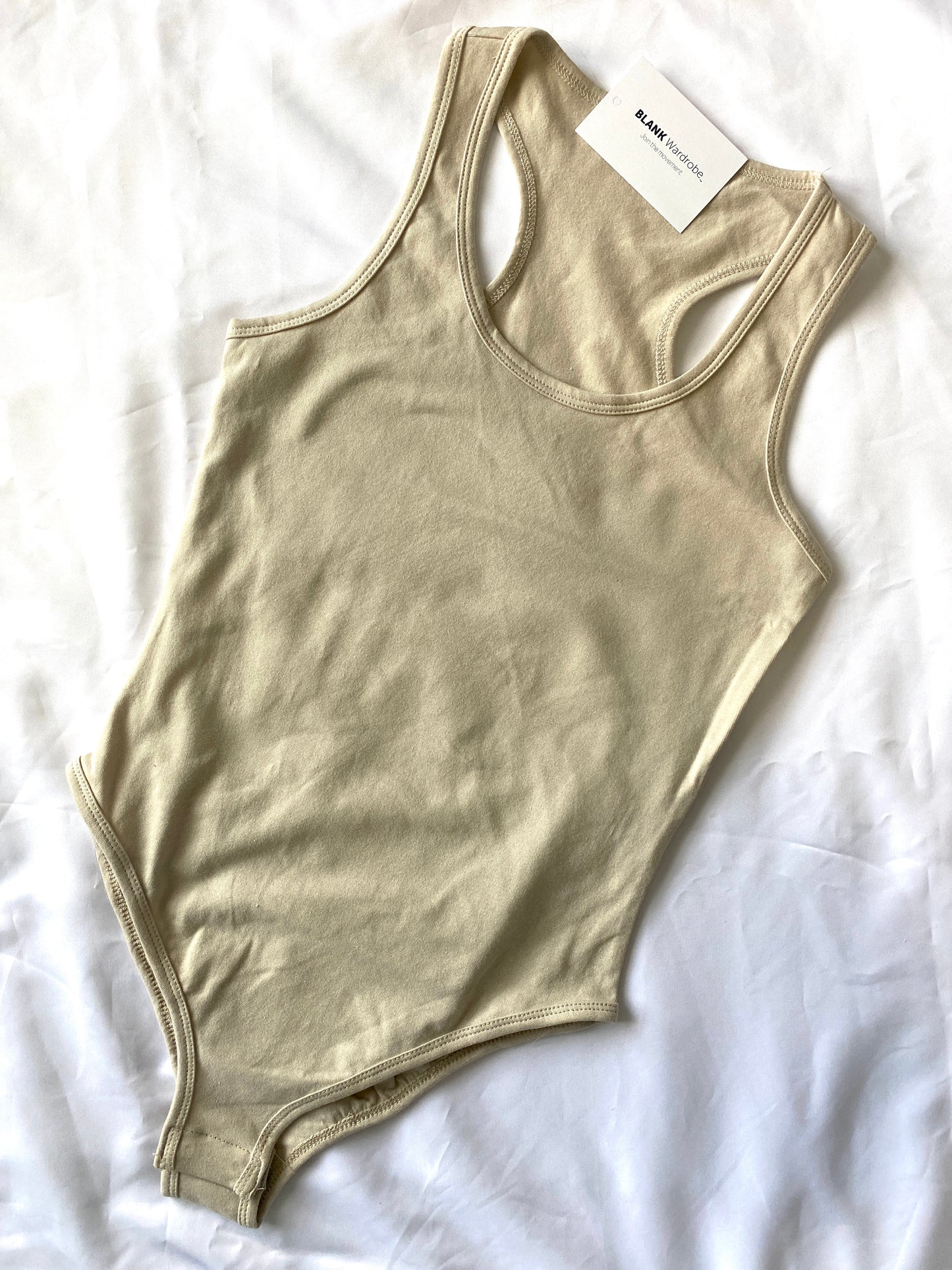 Racerback Bodysuit (Camel, Taupe, Beige)