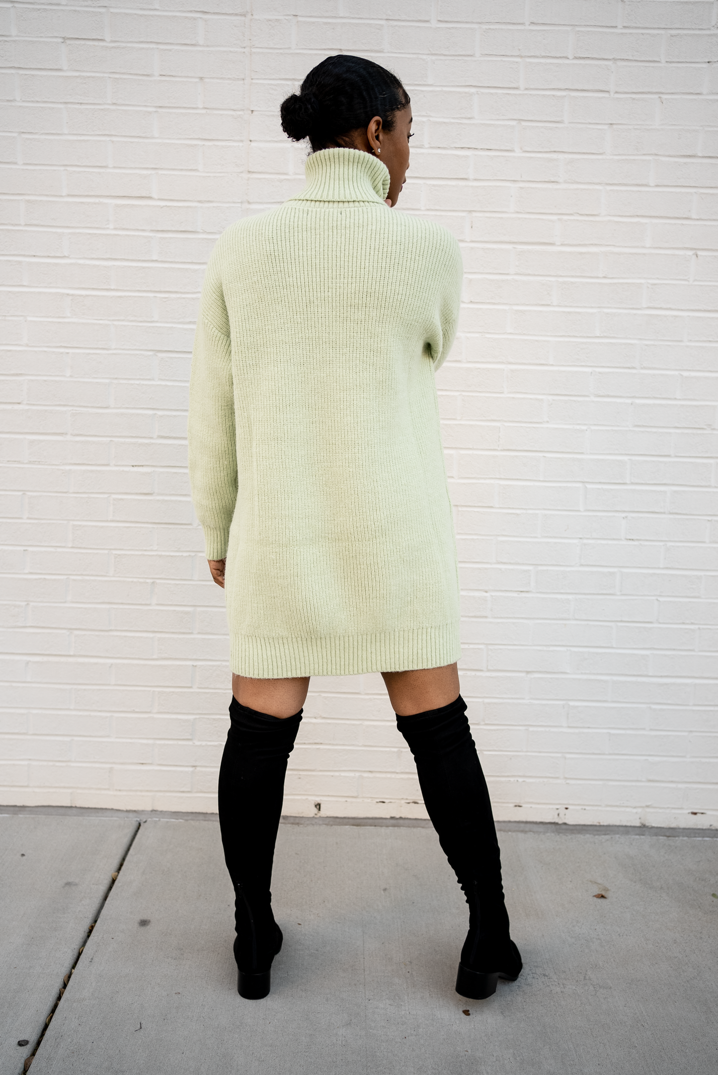 Oversized Turtleneck Sweater Dress