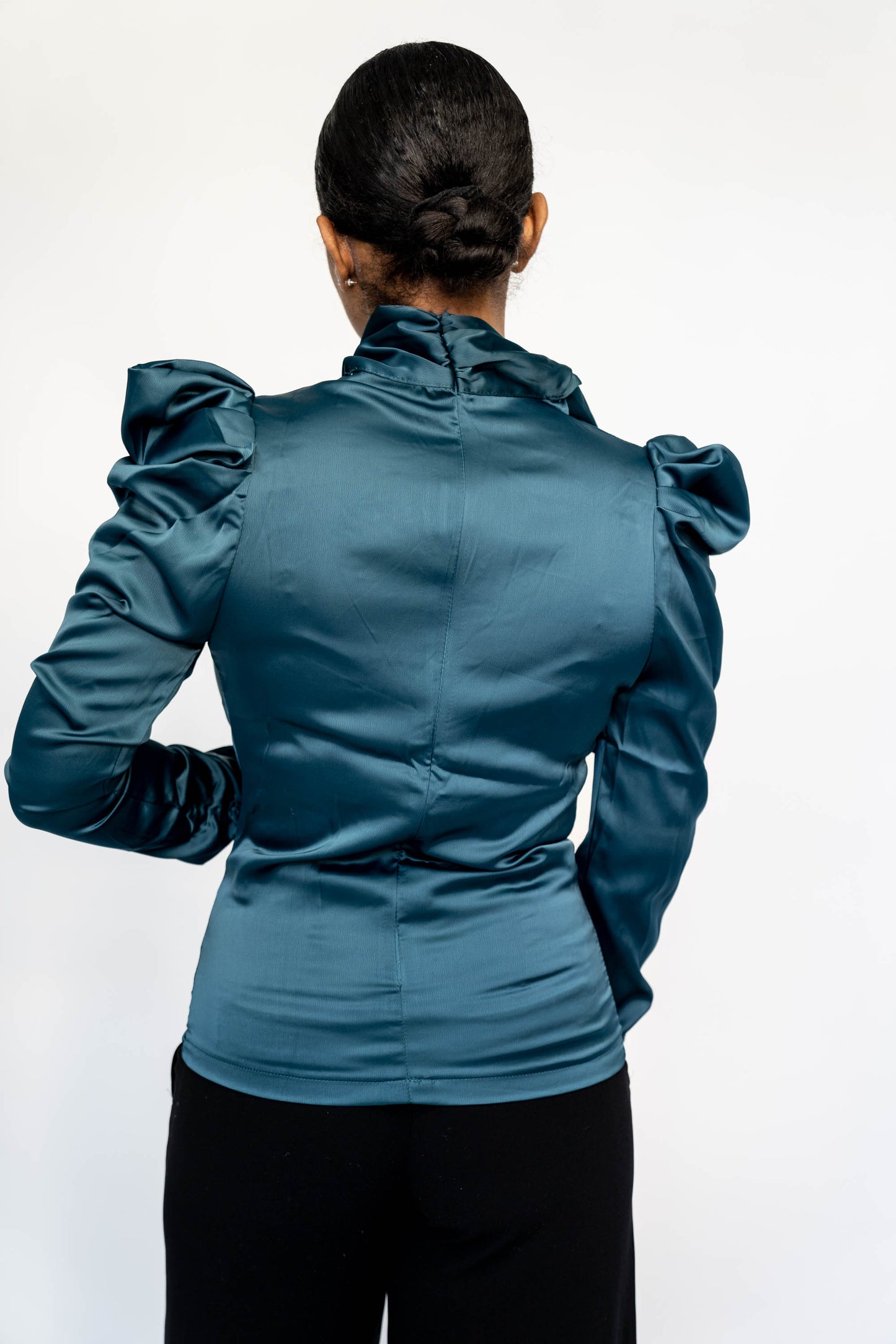 Satin Mock Neck Top