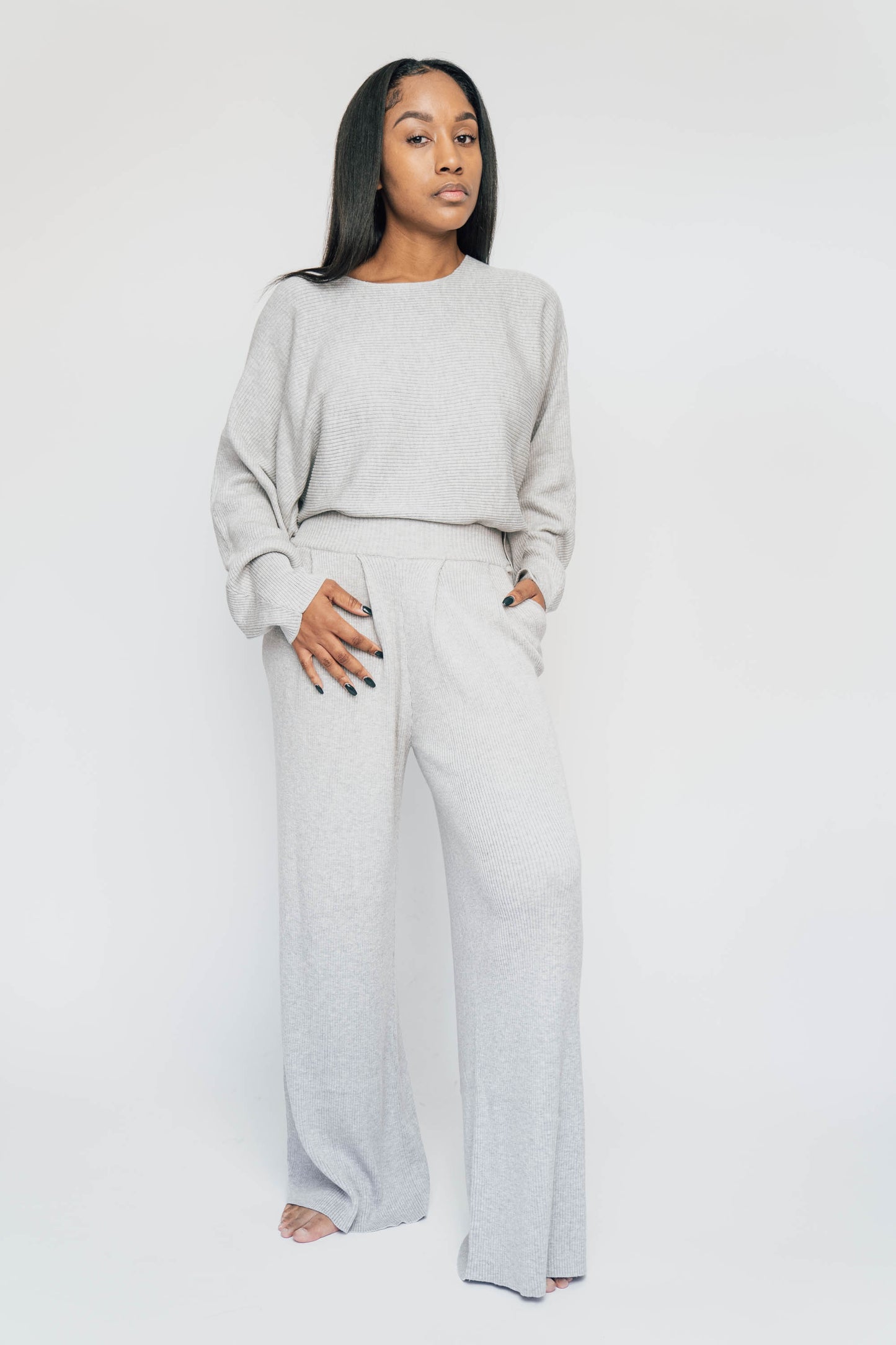 Ribbed Knit Two Piece Set