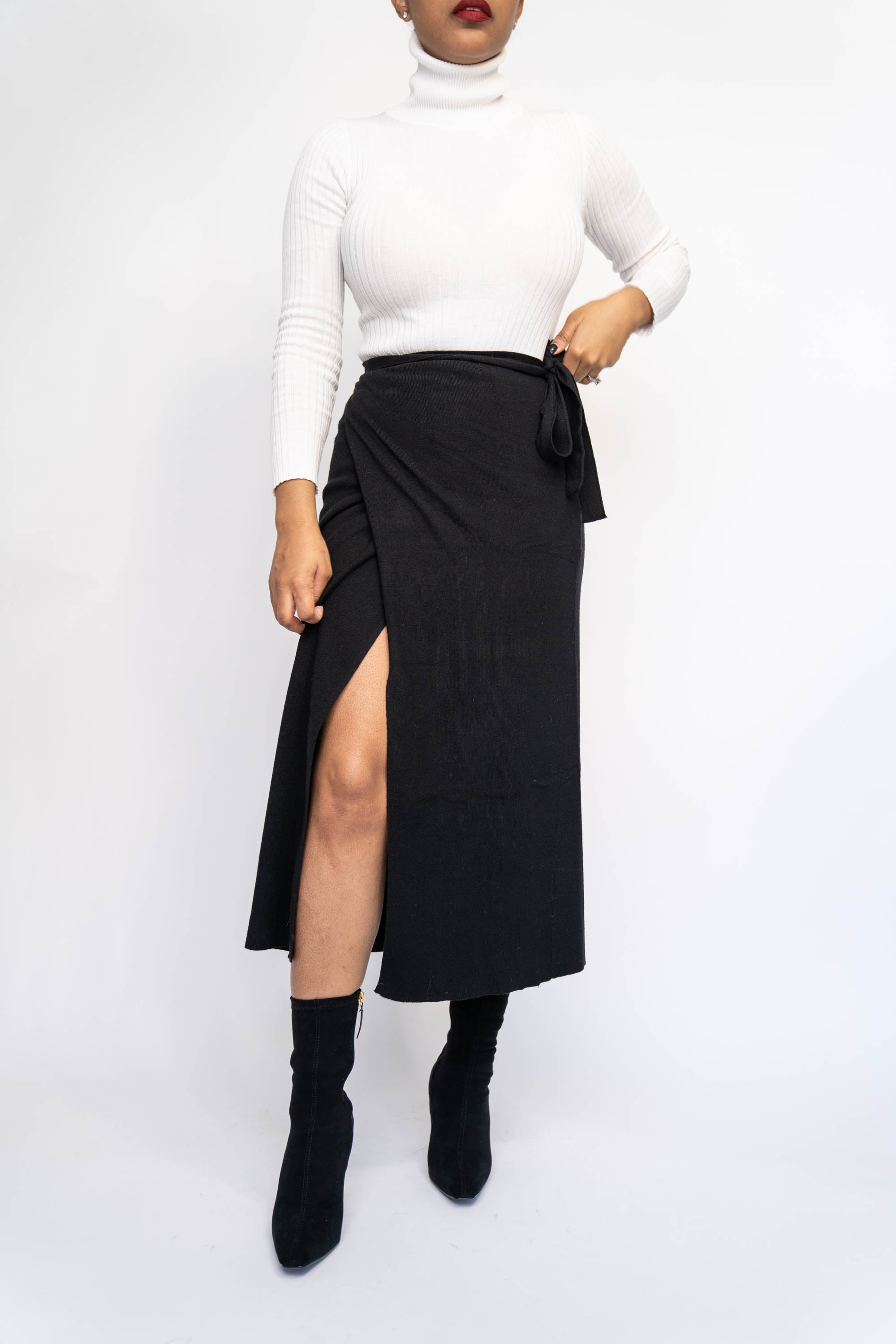 Knit Wrap Skirt – BLANKWardrobe