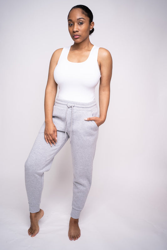 Tank Top and Jogging Pant Two-Piece Set (Heather Gray)
