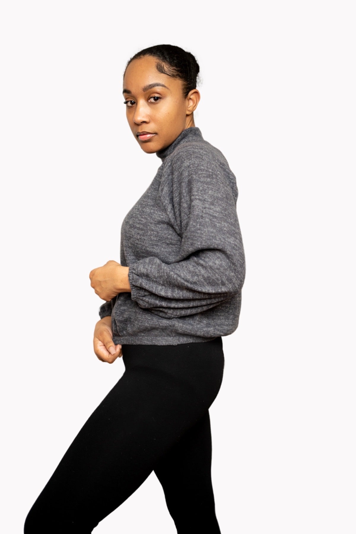 Mock Neck Knit Top