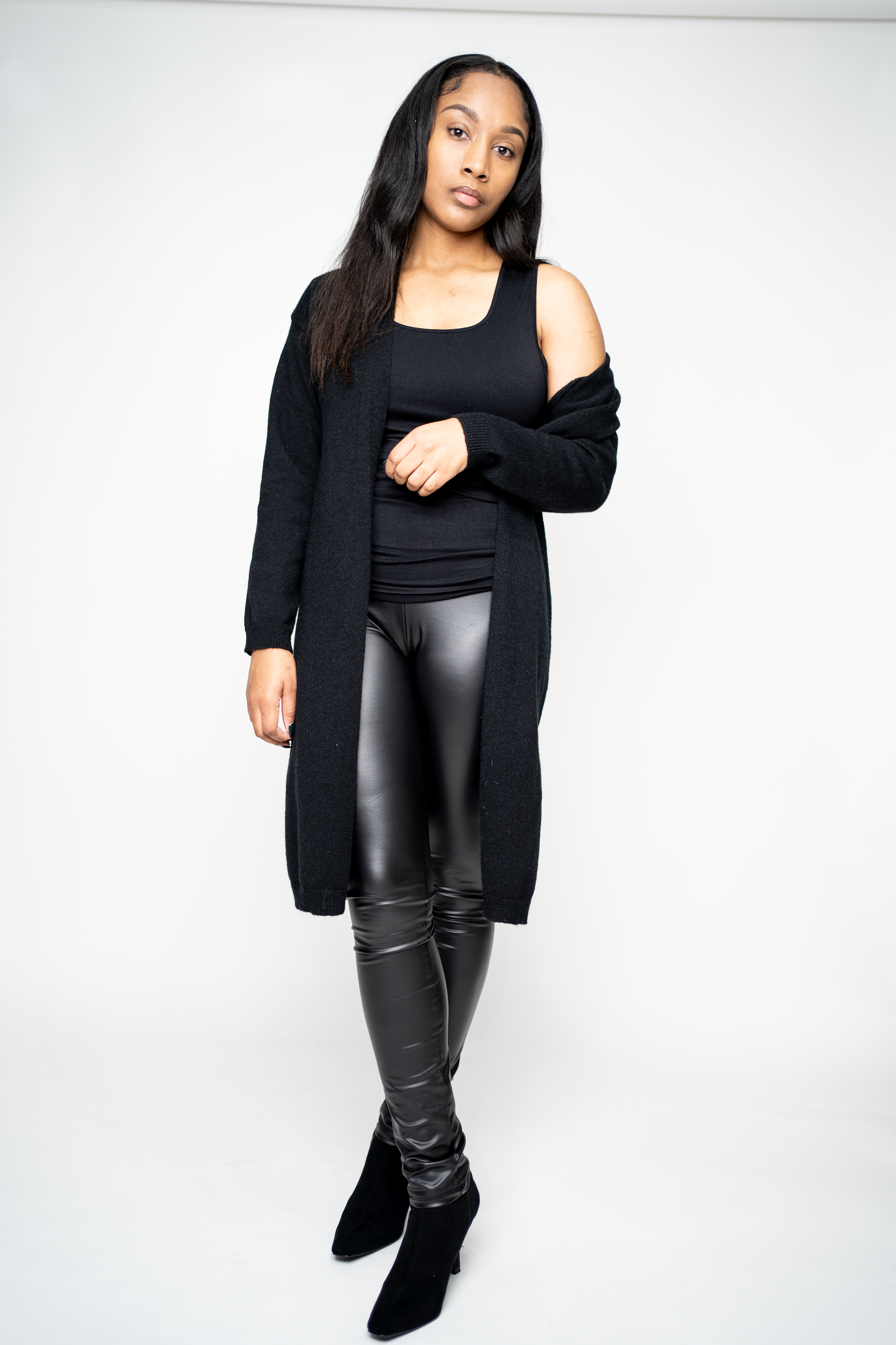 Longline Open Front Cardigan