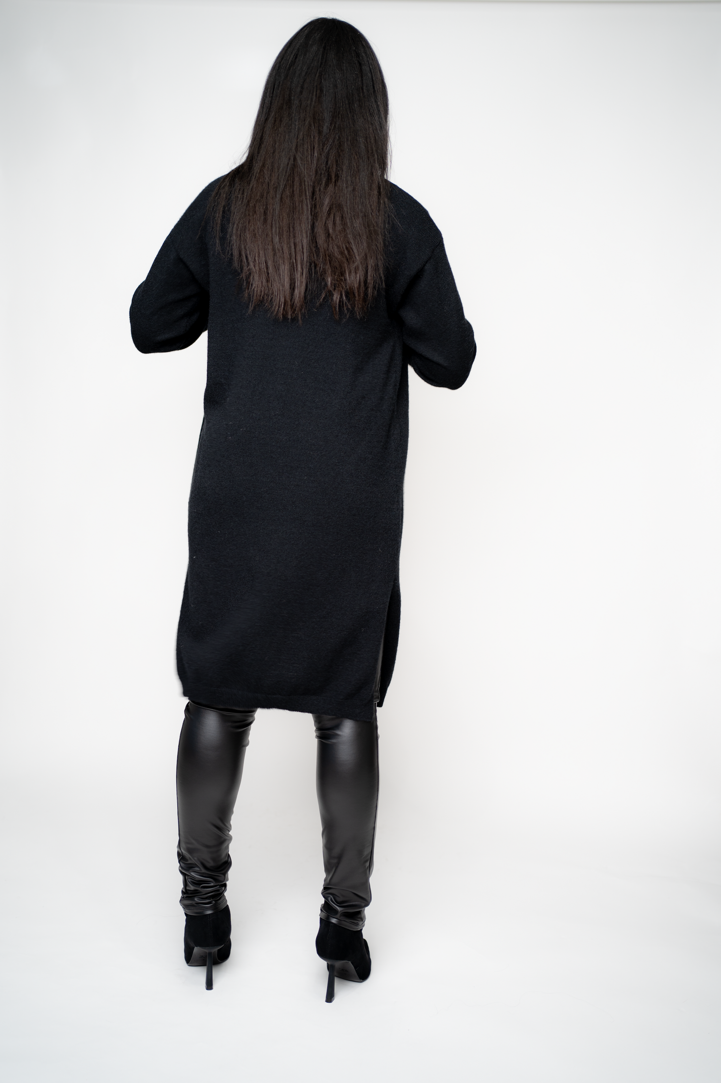 Longline Open Front Cardigan