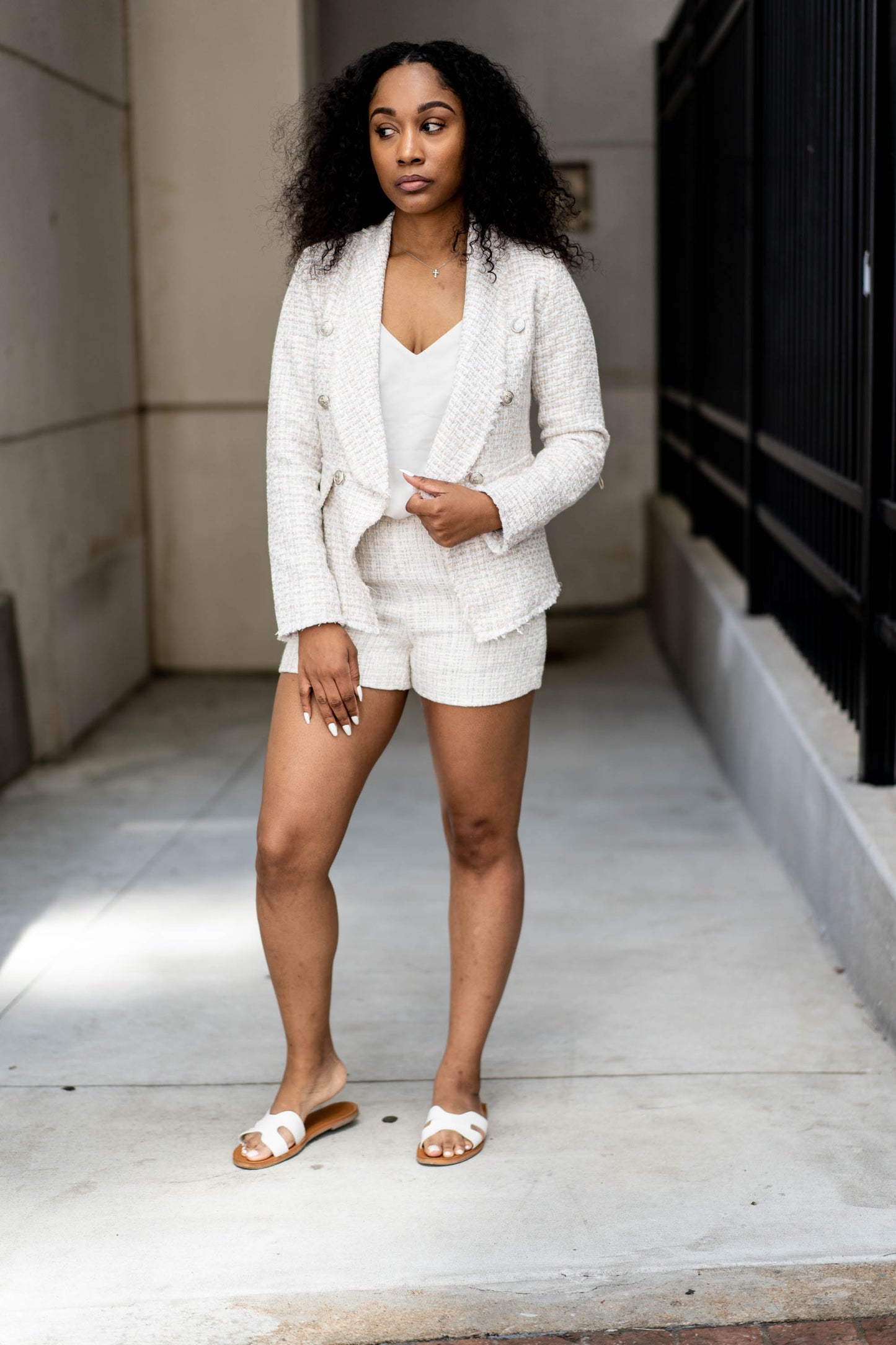 Tweed Short Suit Set