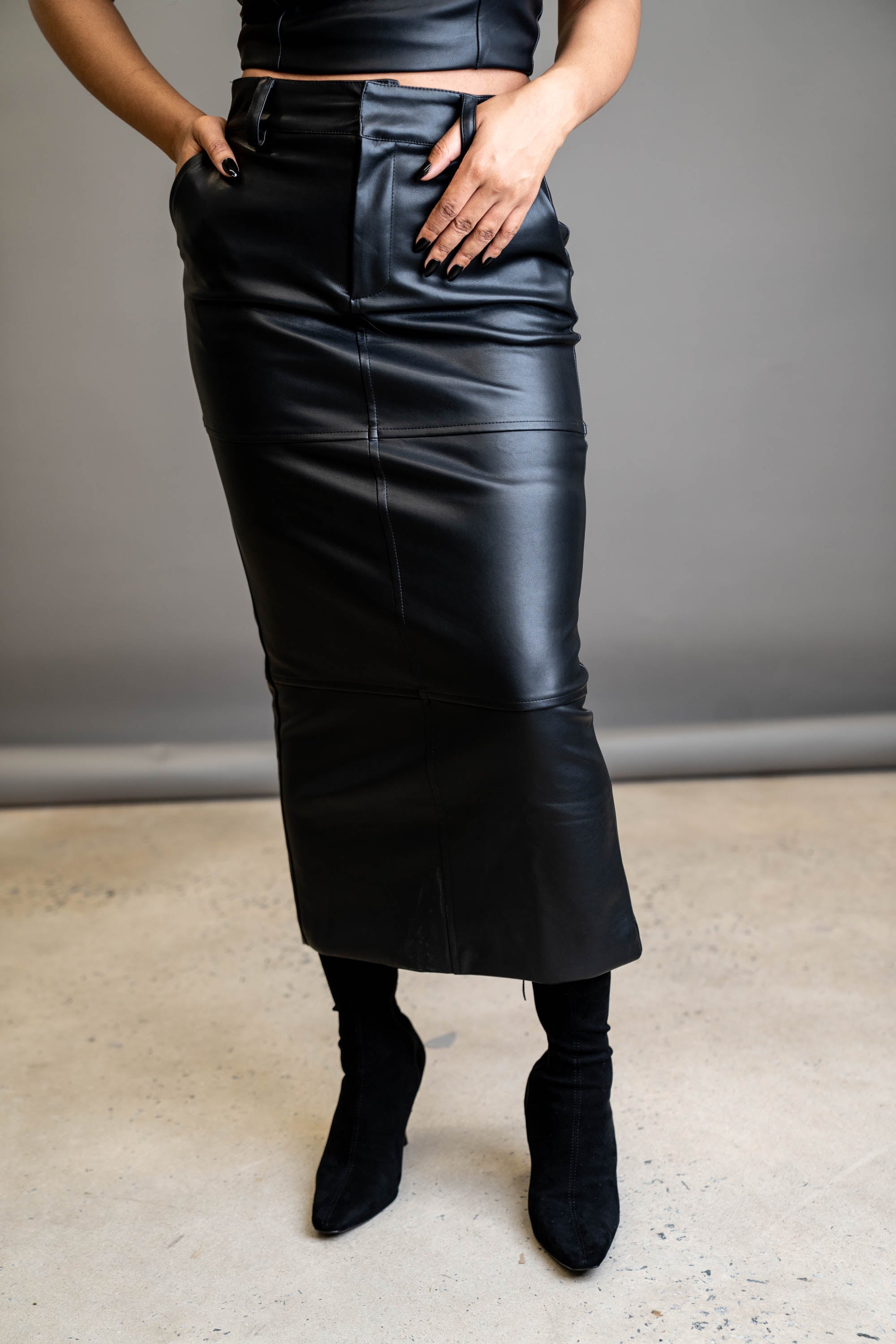 Leather Pencil Skirt