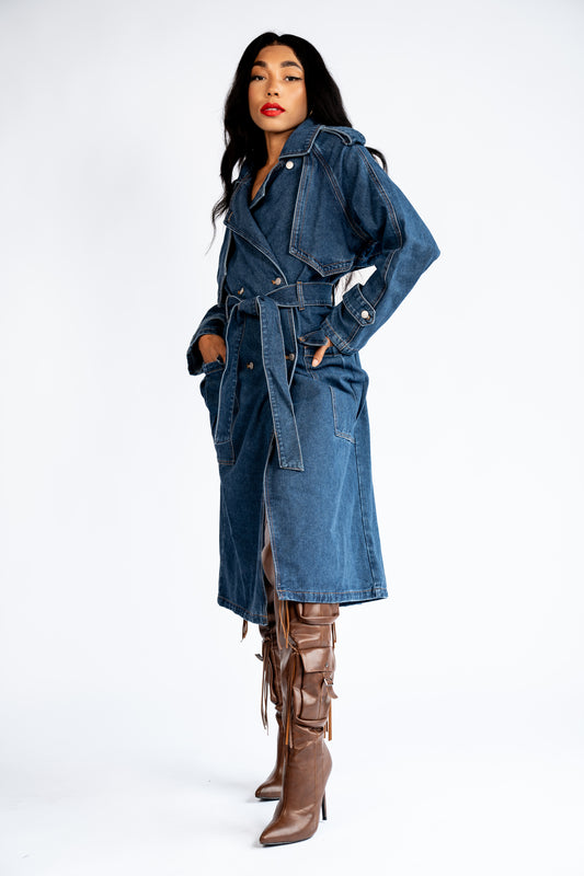 Denim Trench Coat