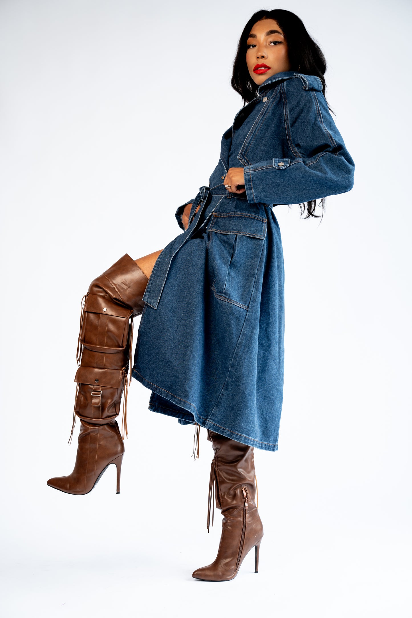 Denim Trench Coat