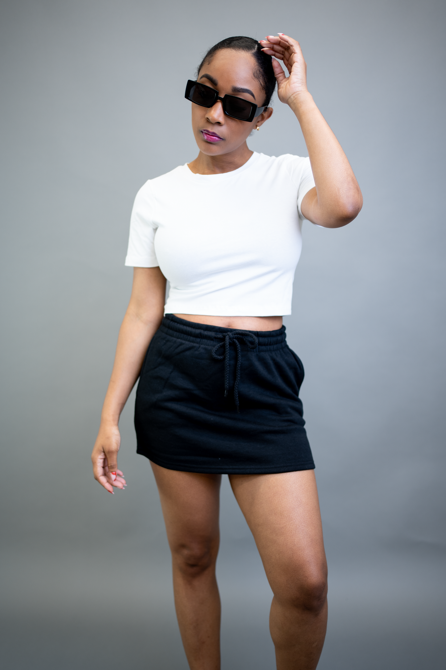 Cotton Crop Top (white/black)