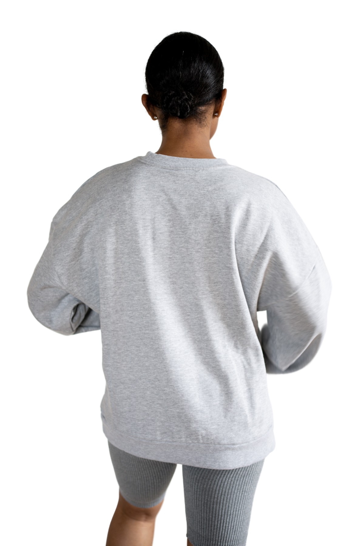 Drop Shoulder Oversized Sweatshirt (Heather Gray)