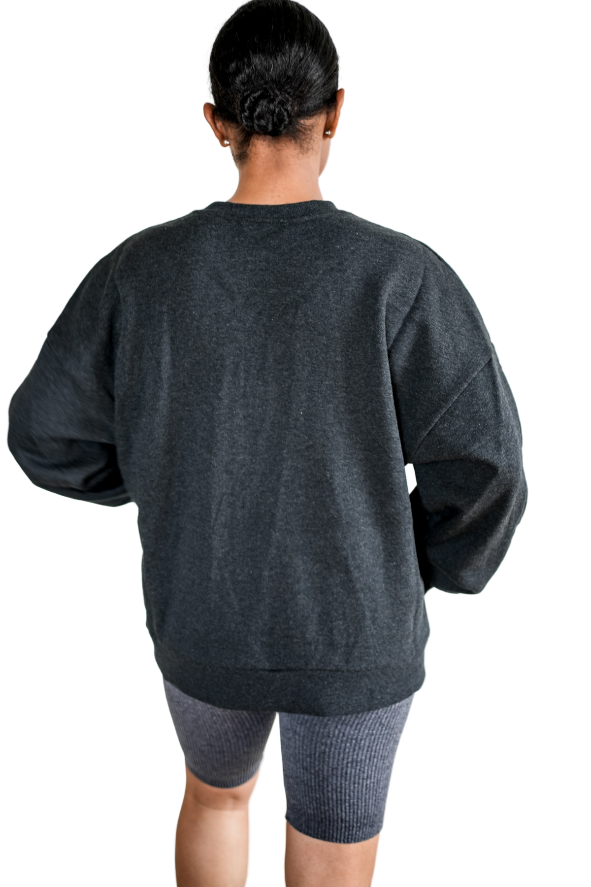 Drop Shoulder Oversized Sweatshirt (Charcoal)