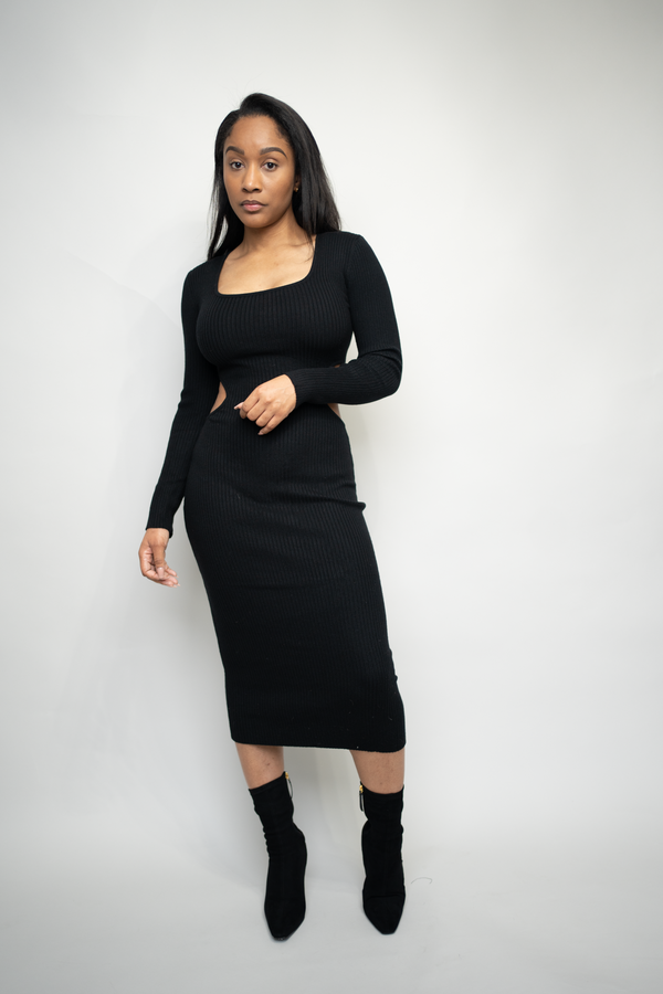 Ribbed Sweater Dress