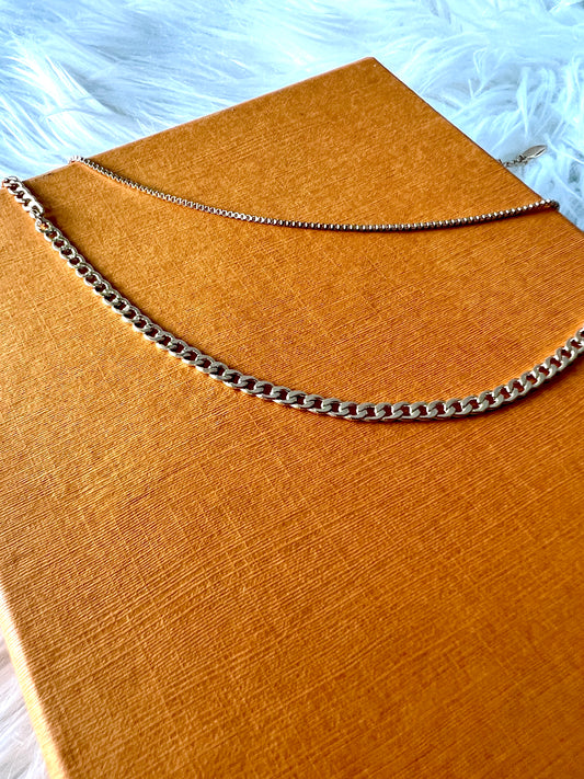 Dainty Double Chain Link Necklace