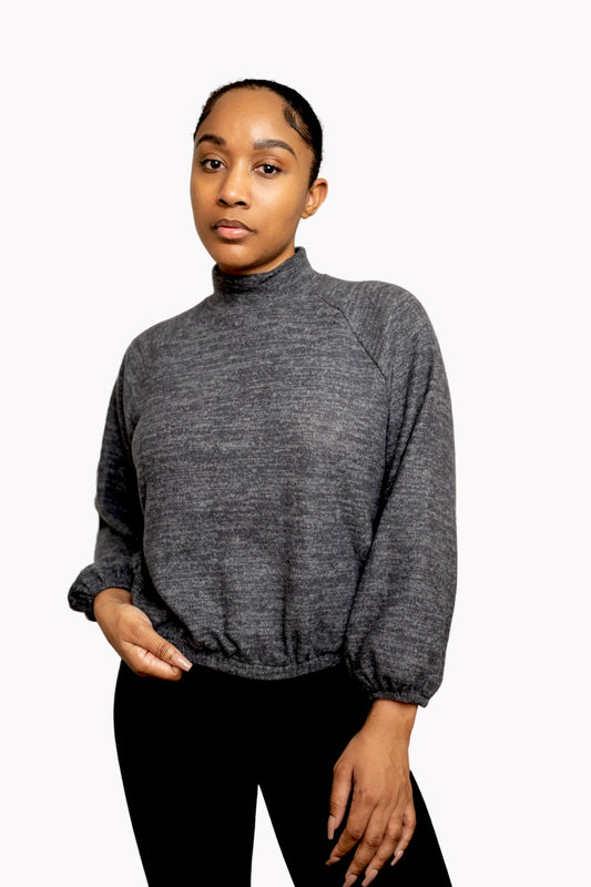 Mock Neck Knit Top