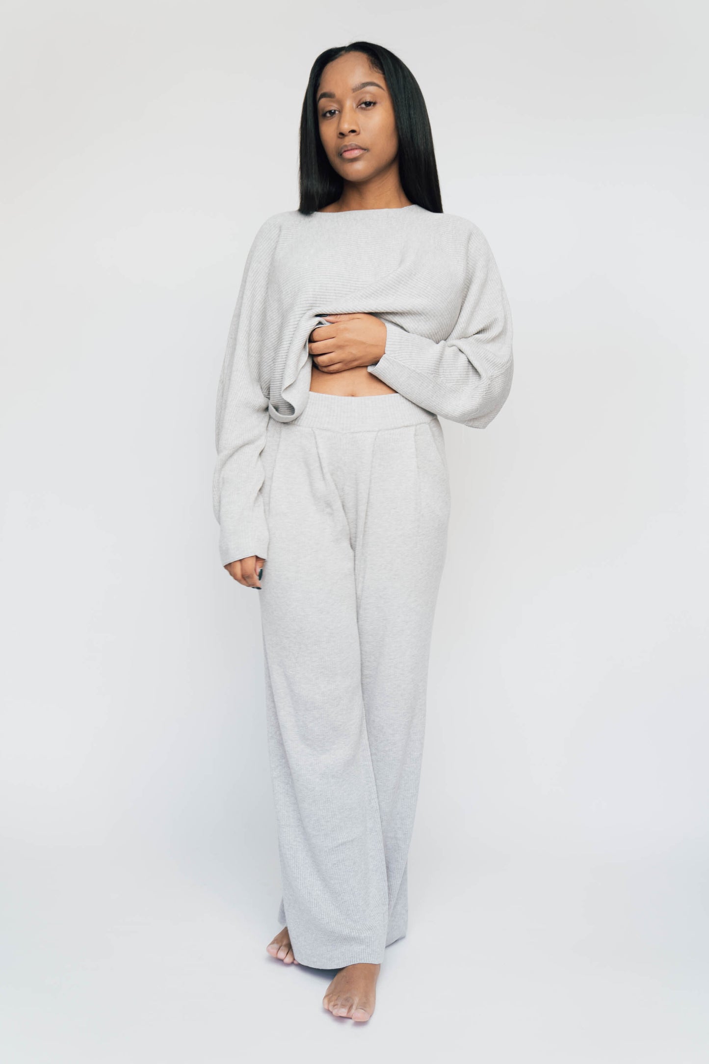 Ribbed Knit Two Piece Set
