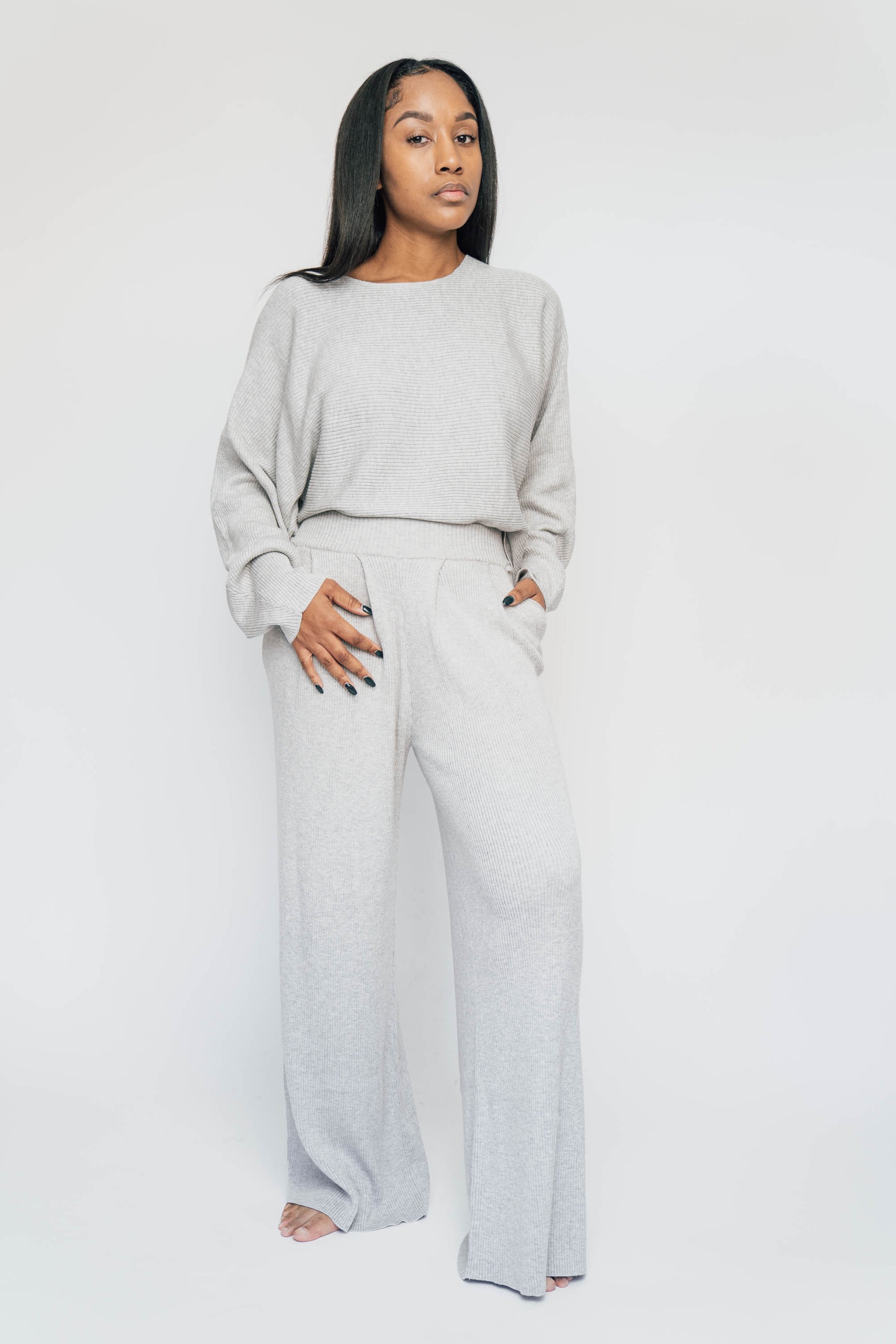 Ribbed Knit Two Piece Set BLANKWardrobe